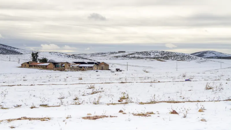 Chalets dans la neige