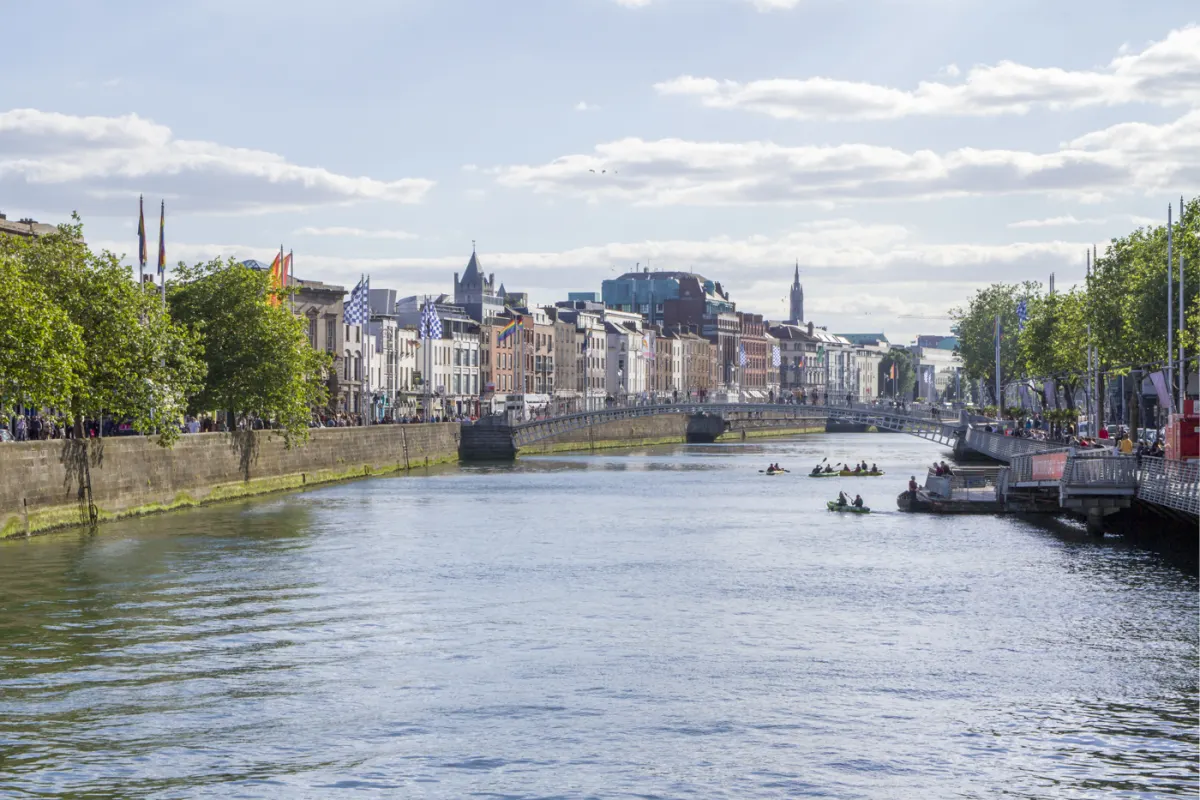 Dublin, vue sur le Ha'Penny bridge