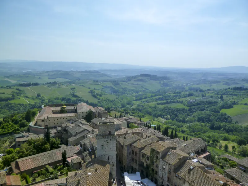 Vue sur San Gimignano et ses alentours