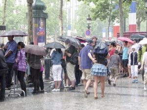 Averses à Paris pendant le 14 juillet